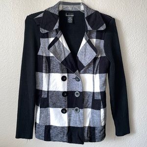 Black and white checkered sweater